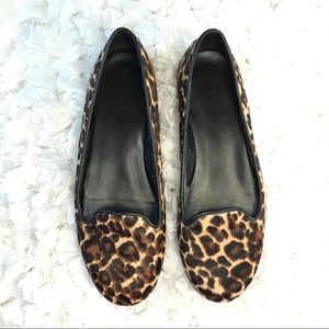 Cole Han animal print calf hair flats